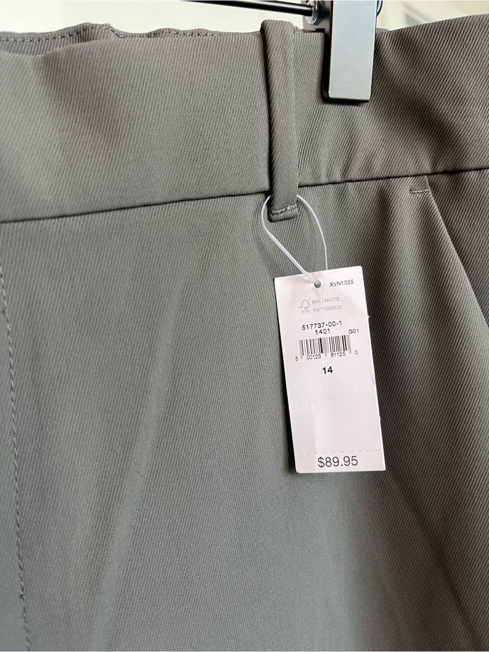 GAP Wide Leg Trouser Pants Grey Size 14 NWT High Rise - Picture 4 of 10